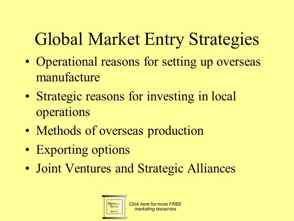 Foreign market entry modes